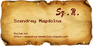 Szendrey Magdolna névjegykártya