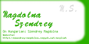 magdolna szendrey business card